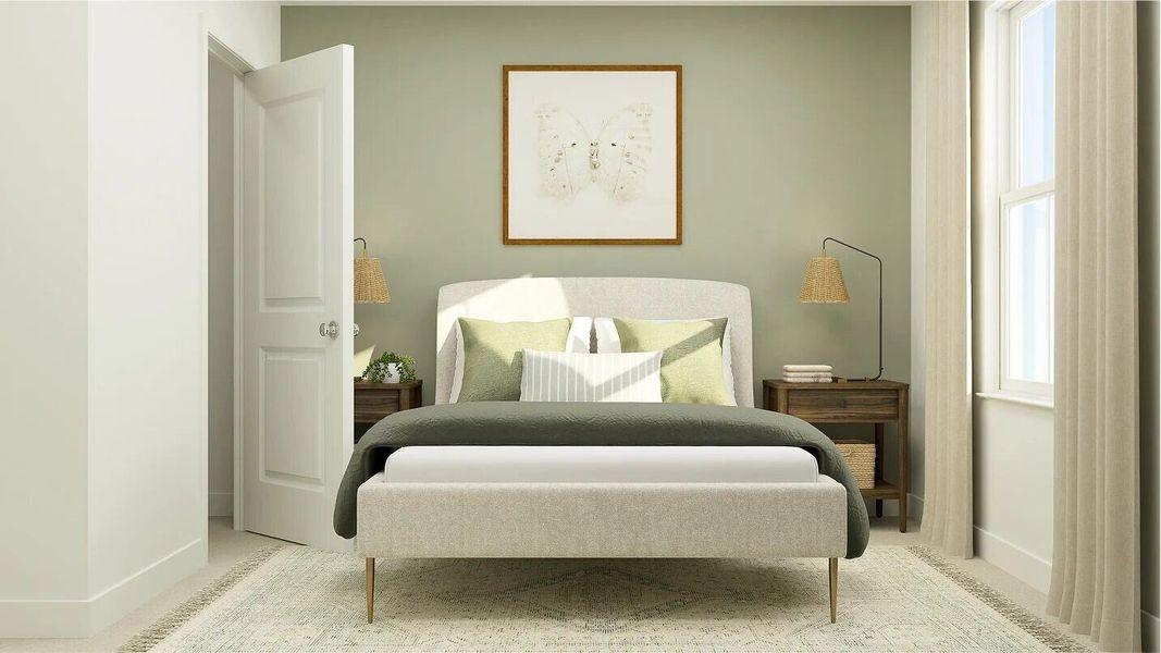 Furnished interior view inside a new home in Lindera Preserve at Cane Bay Plantation: Sabal Collection, Summerville (Image 13). Furnished interior view inside a new home in Lindera Preserve at Cane Bay Plantation: Sabal Collection, Summerville (Image 13).