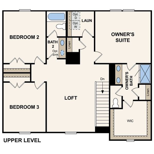 2D floor plan layout of this home in Carpenter Farms, Lincolnton, NC (Image 4).
