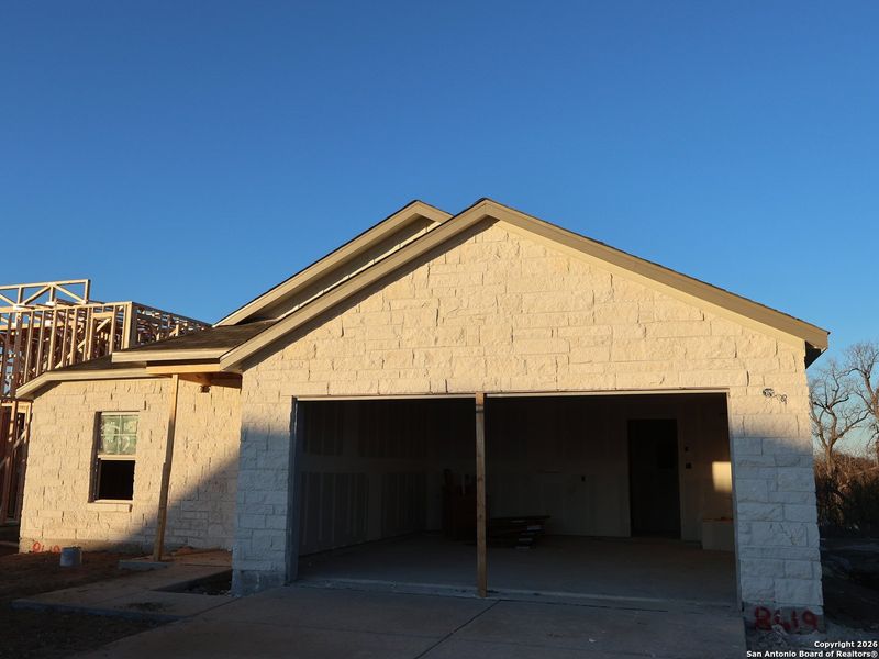 In-progress construction of a new home in Cinco Lakes, San Antonio, TX (Image 28).