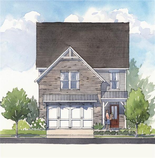 Exterior rendering of this home design in , Canton, GA (Image 1).