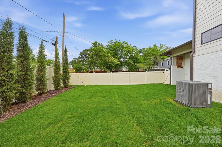 Back yard of home