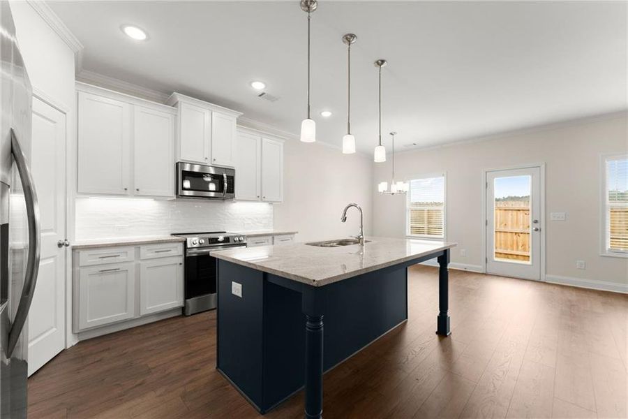 Furnished interior view inside a new home in , Dawsonville (Image 5).