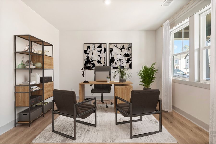 Representative furnished interior of a home built from the Newton by Beazer Homes in Easton Walk, Lawrenceville (Image 9).