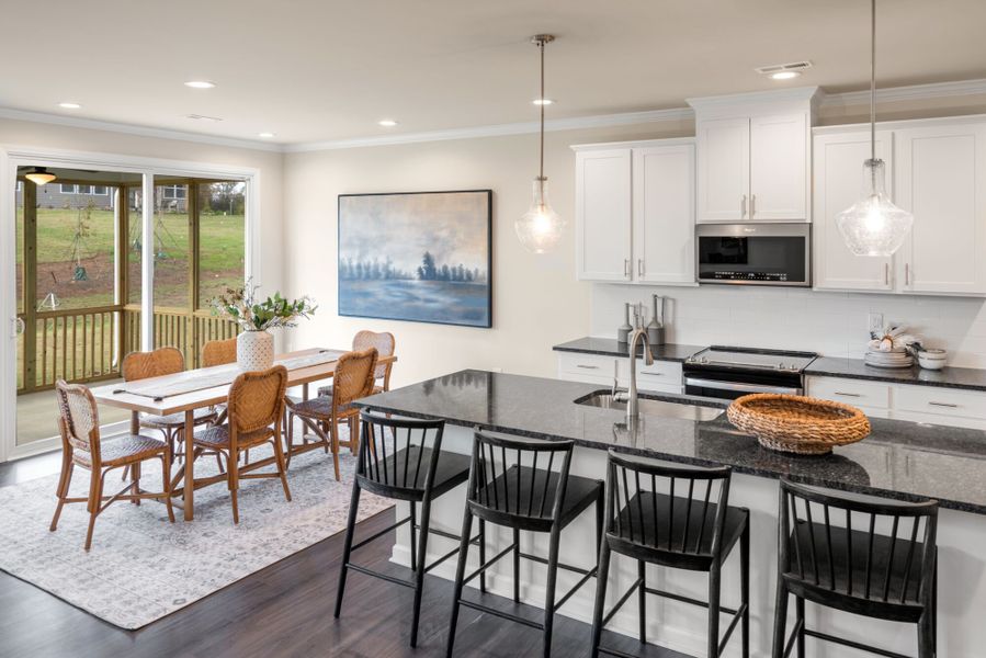 Representative furnished interior of a home built from the Voyageur by Mattamy Homes in McAlister Creek, Clayton (Image 6).