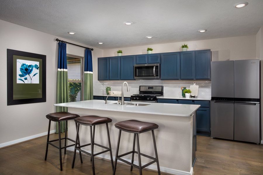 Representative furnished interior of a home built from the 2372 Modeled by KB Home in Olympia Falls, Fresno (Image 3). Representative furnished interior of a home built from the 2372 Modeled by KB Home in Olympia Falls, Fresno (Image 3).