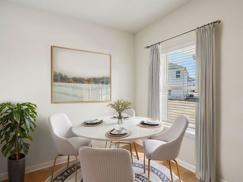 Furnished interior view inside a new home in Parkside at Grayson, Grayson (Image 6).