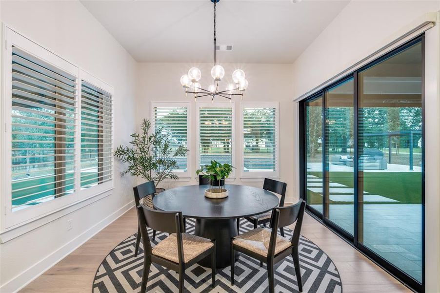 Furnished interior view inside a new home in , Oak Point (Image 30).