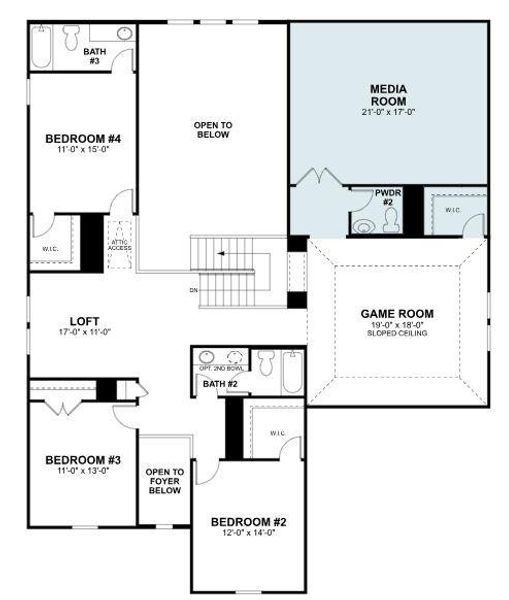 2D floor plan layout of this home in Barksdale, Leander, TX (Image 6). 2D floor plan layout of this home in Barksdale, Leander, TX (Image 6).