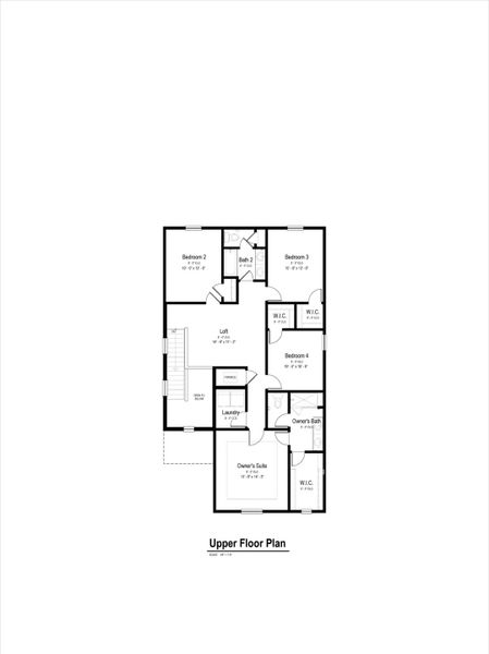 2D floor plan layout for the Oak View by View Homes in Highland Ridge, New Braunfels, TX (Image 4). 2D floor plan layout for the Oak View by View Homes in Highland Ridge, New Braunfels, TX (Image 4).