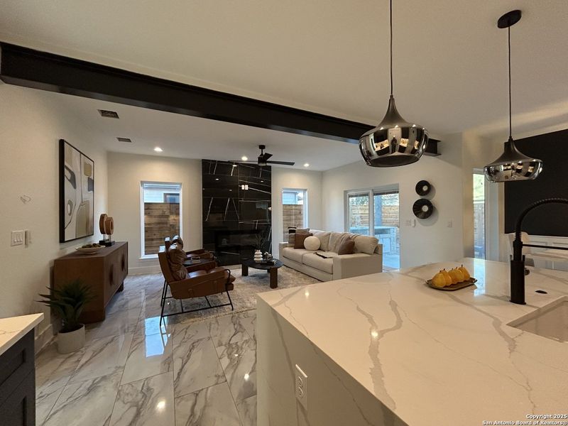 Furnished interior view inside a new home in , San Antonio (Image 40).