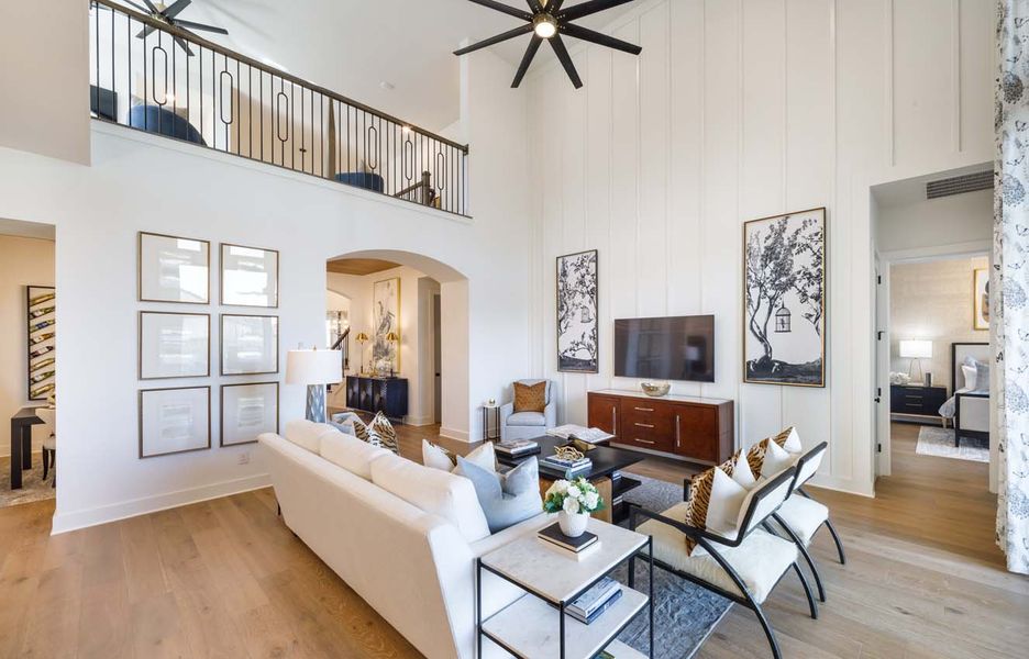 Representative furnished interior of a home built from the 222G by Highland Homes in Santa Rita Ranch, Liberty Hill (Image 18).