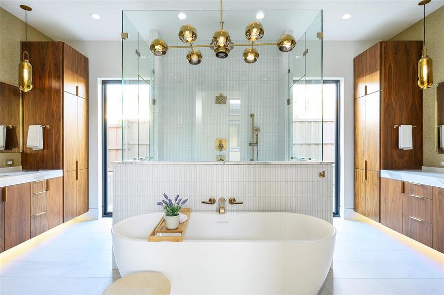 Furnished interior view inside a new home in , Dallas (Image 29).