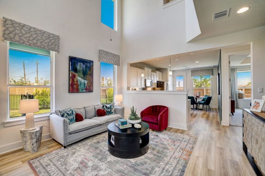 Representative furnished interior of a home built from the Pecos by Pacesetter Homes in Avery Centre, Round Rock (Image 6).