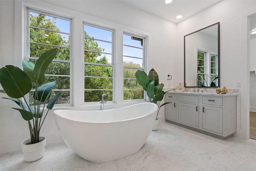 Furnished interior view inside a new home in Spyglass, Austin (Image 8).
