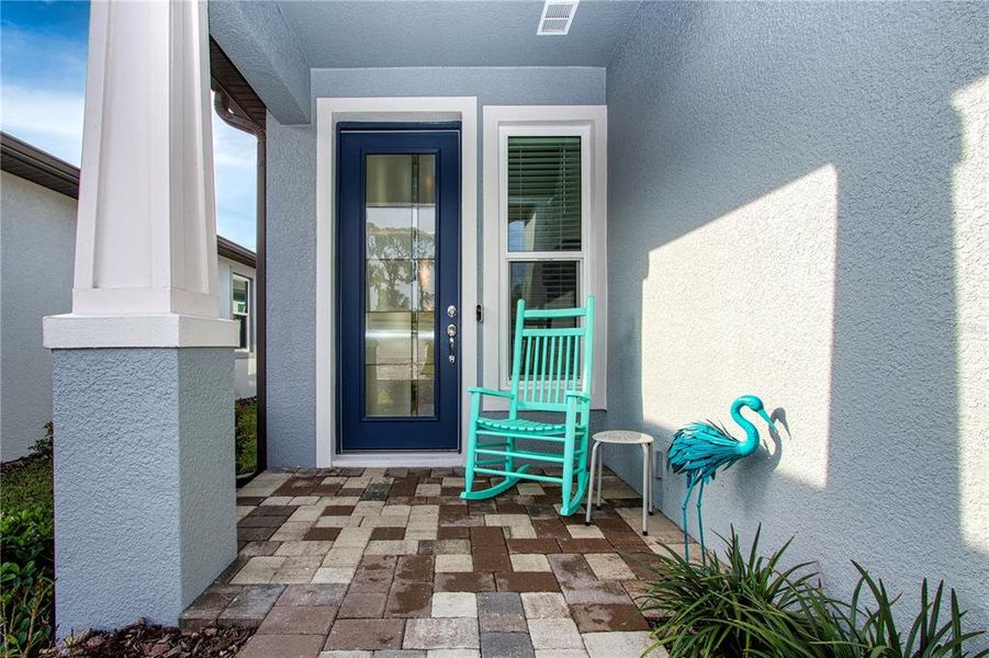 Exterior details and patio area of a home in Del Webb BayView, Parrish (Image 4).