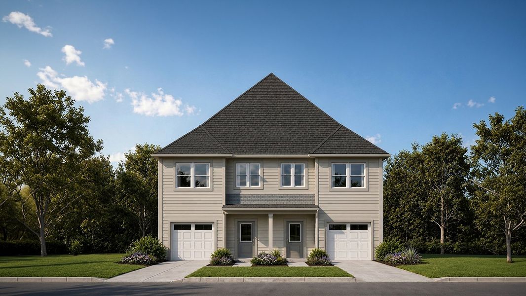 Representative exterior photo of a completed home built from the Oak by National HomeCorp in Charlotte New Homes, Charlotte, NC (Image 1). Representative exterior photo of a completed home built from the Oak by National HomeCorp in Charlotte New Homes, Charlotte, NC (Image 1).