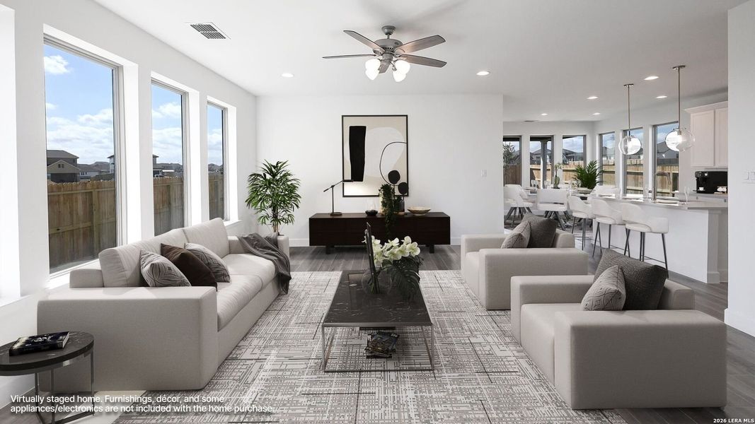 Furnished interior view inside a new home in The Parklands, Schertz (Image 9).