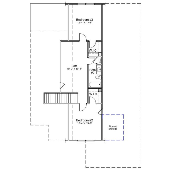 2D floor plan layout of this home in Grand Park, Leland, NC (Image 5).