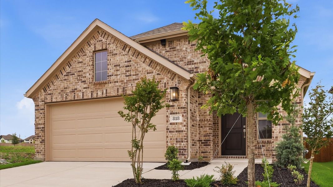 Front exterior of a new home in Westridge Journey, Princeton, TX, highlighting curb appeal (Image 22).