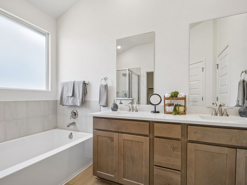 Furnished interior view inside a new home in Opal Meadows, Kyle (Image 6).