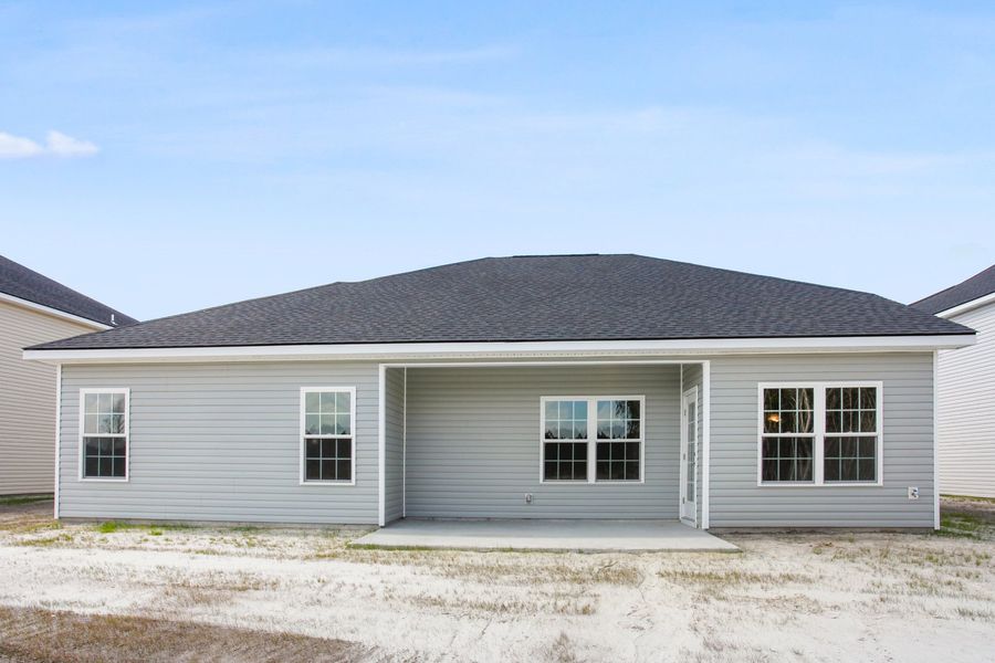 Representative exterior details of a home built from the The Marne With Bonus by RTS Homes in Grand Reserve, Hinesville (Image 4).