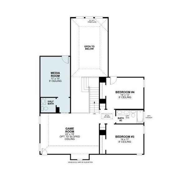 2D floor plan layout of this home in Lilyana, Celina, TX (Image 3).