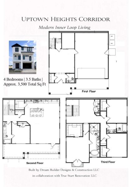 Floor Plans : 4-bedroom, 3.5-bath home features two primary suites offering flexibility for multi-generational living or guest accommodations.