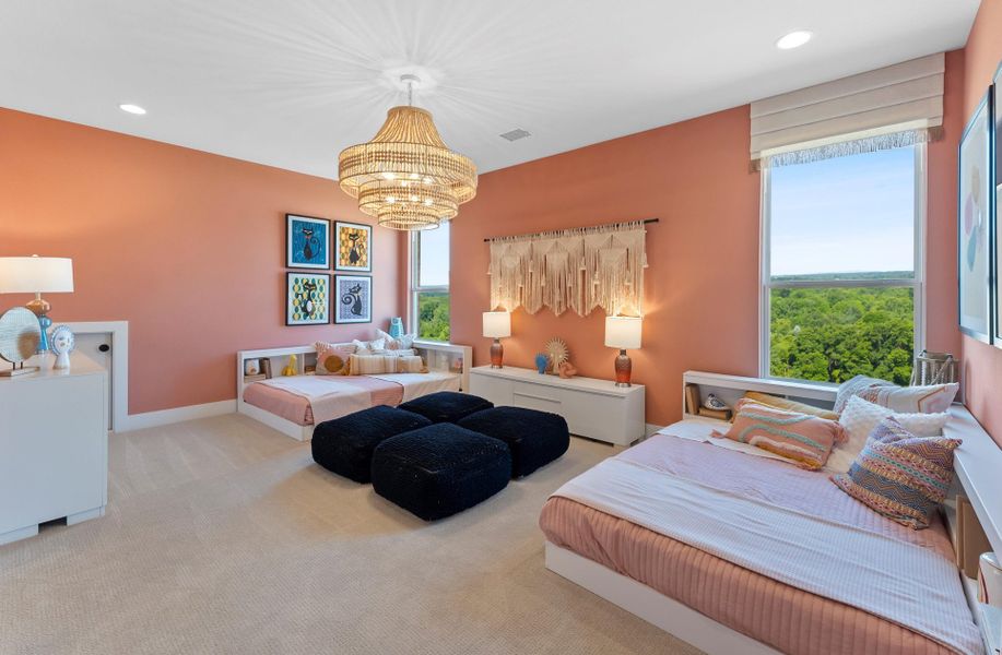 Furnished interior view inside a new home in Estates at Rockhill, Frisco (Image 30).