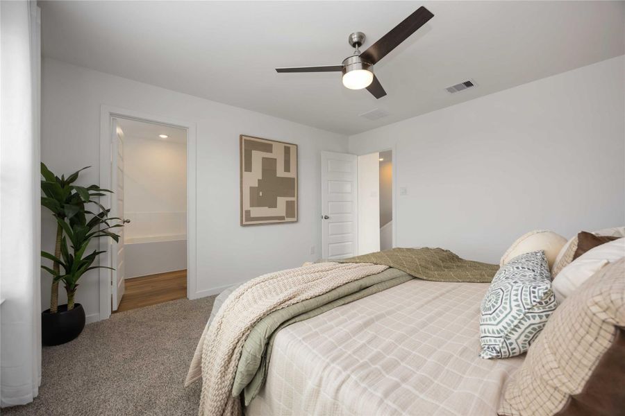 Furnished interior view inside a new home in Grand West, Houston (Image 12).