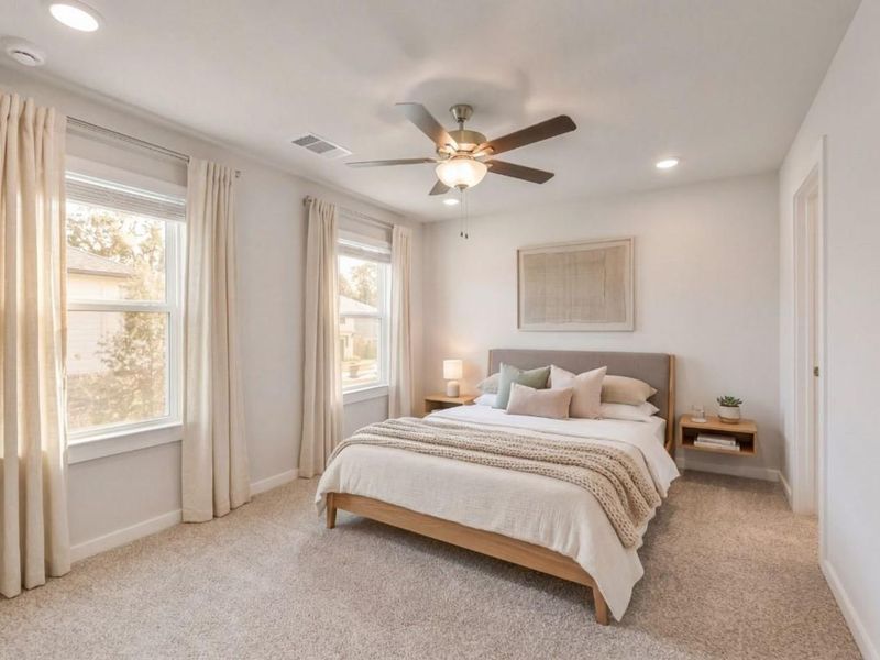 Furnished interior view inside a new home in Lakes at Black Oak, Magnolia (Image 9).