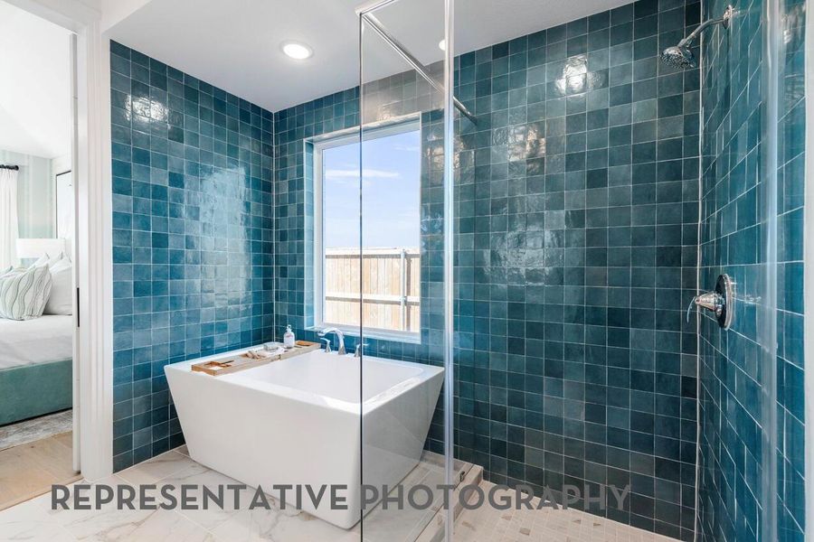 Furnished interior view inside a new home in Pomona, Manvel (Image 27).