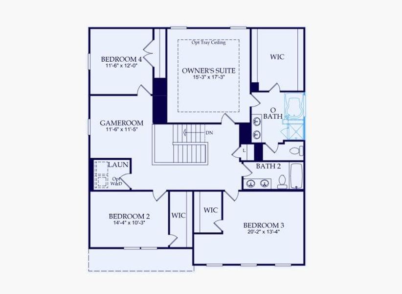 2D floor plan layout of this home in Briar Creek, Atlanta, GA (Image 4).