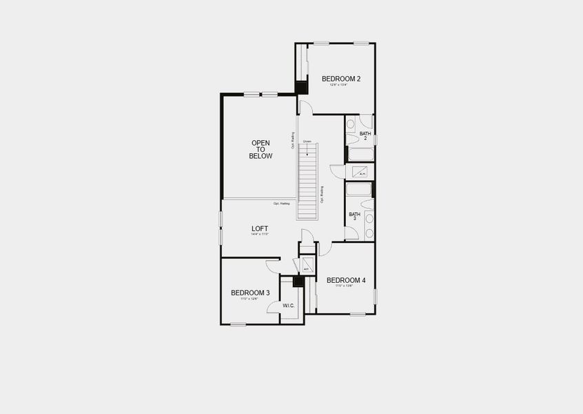 2D floor plan layout for the Anastasia by Taylor Morrison in Lochside, Mount Dora, FL (Image 6).