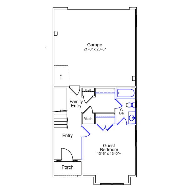 2D floor plan layout of this home in Renaissance at White Oak, Garner, NC (Image 3). 2D floor plan layout of this home in Renaissance at White Oak, Garner, NC (Image 3).