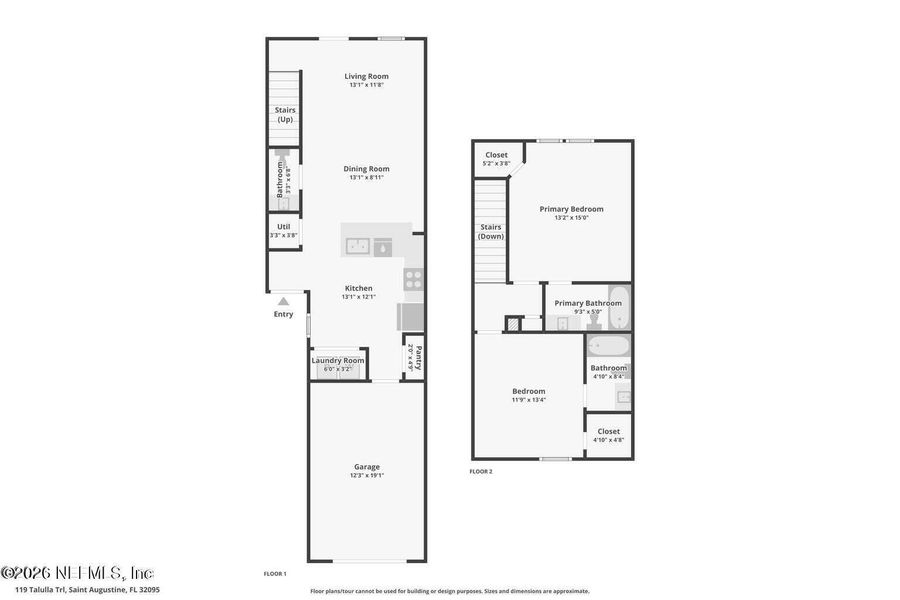 2D floor plan layout of this home in , St. Augustine, FL (Image 3).