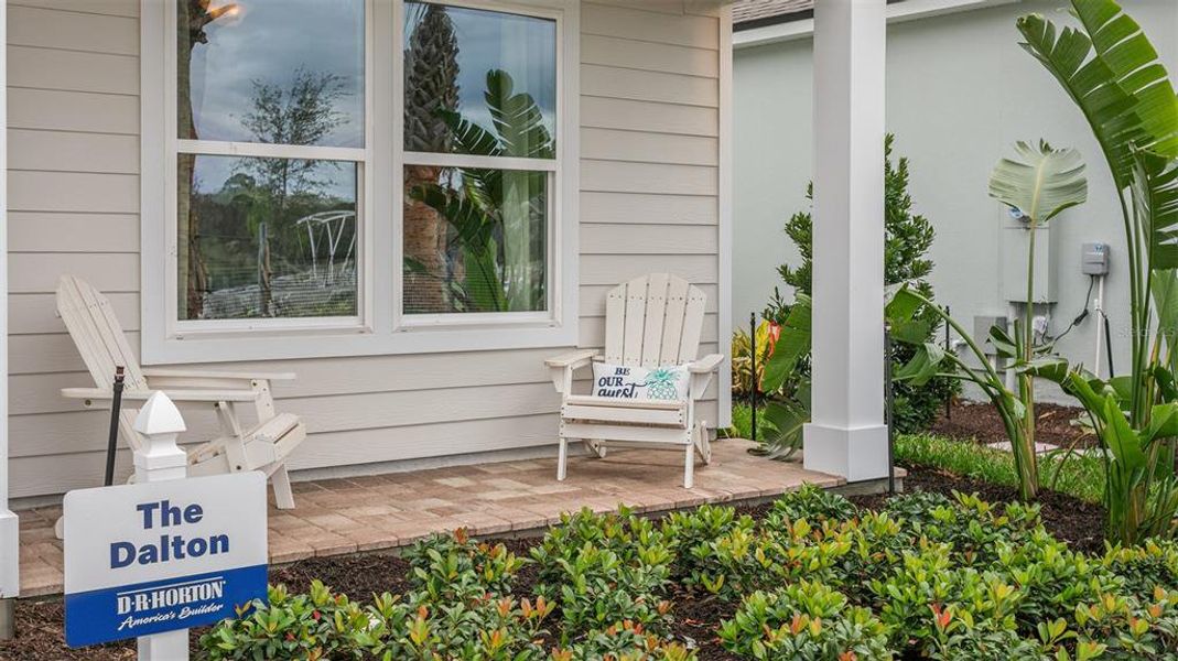 Exterior details and patio area of a home in Sawmill Branch, Palm Coast (Image 3). Exterior details and patio area of a home in Sawmill Branch, Palm Coast (Image 3).