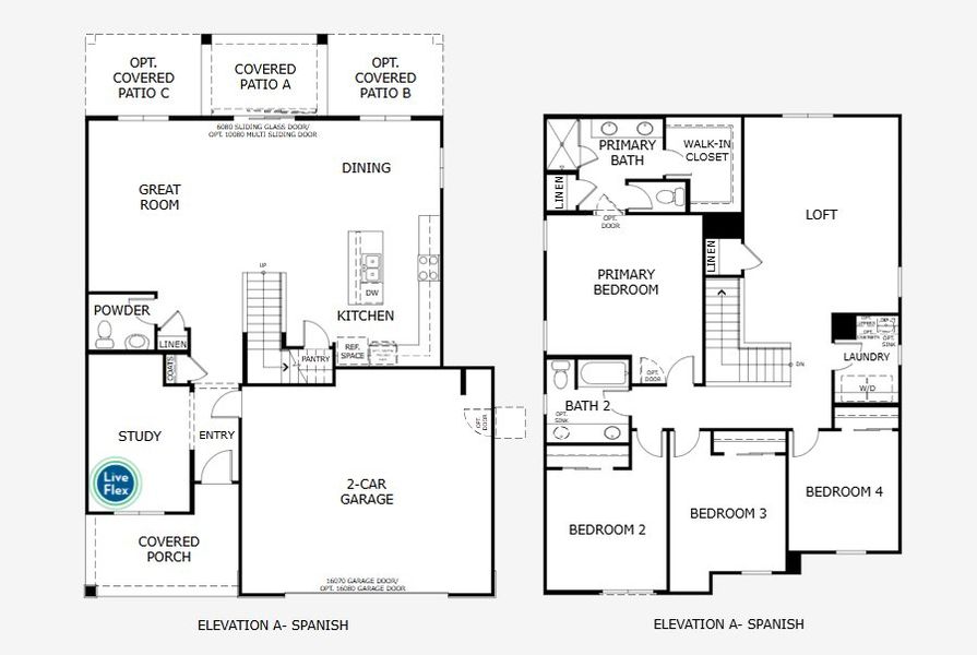 2D floor plan layout for the Twilight by Risewell Homes in Elara at Moonlight, Maricopa, AZ (Image 3).