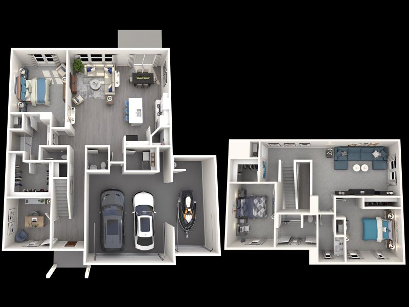 2D floor plan layout for the Cottonwood by Meritage Homes in Briarcreek - Bronze Series, Cane Ridge, TN (Image 4).