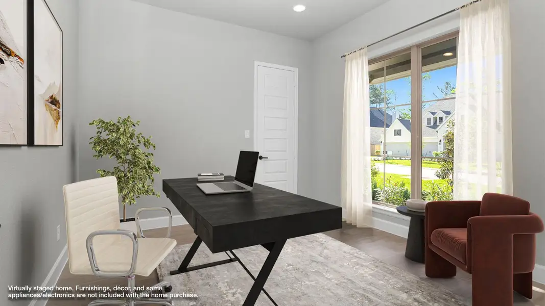 Furnished interior view inside a new home in The Woodlands Hills 75', Willis (Image 4).