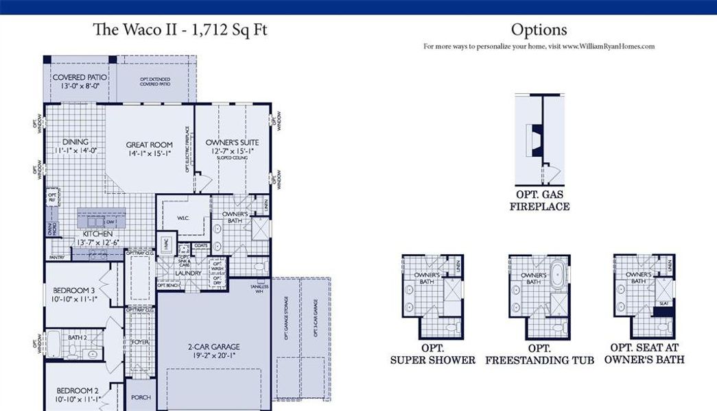 The Waco II Floorplan Options