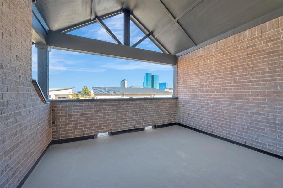 Exterior details and patio area of a home in Hillside at Las Colinas, Irving (Image 3). Exterior details and patio area of a home in Hillside at Las Colinas, Irving (Image 3).