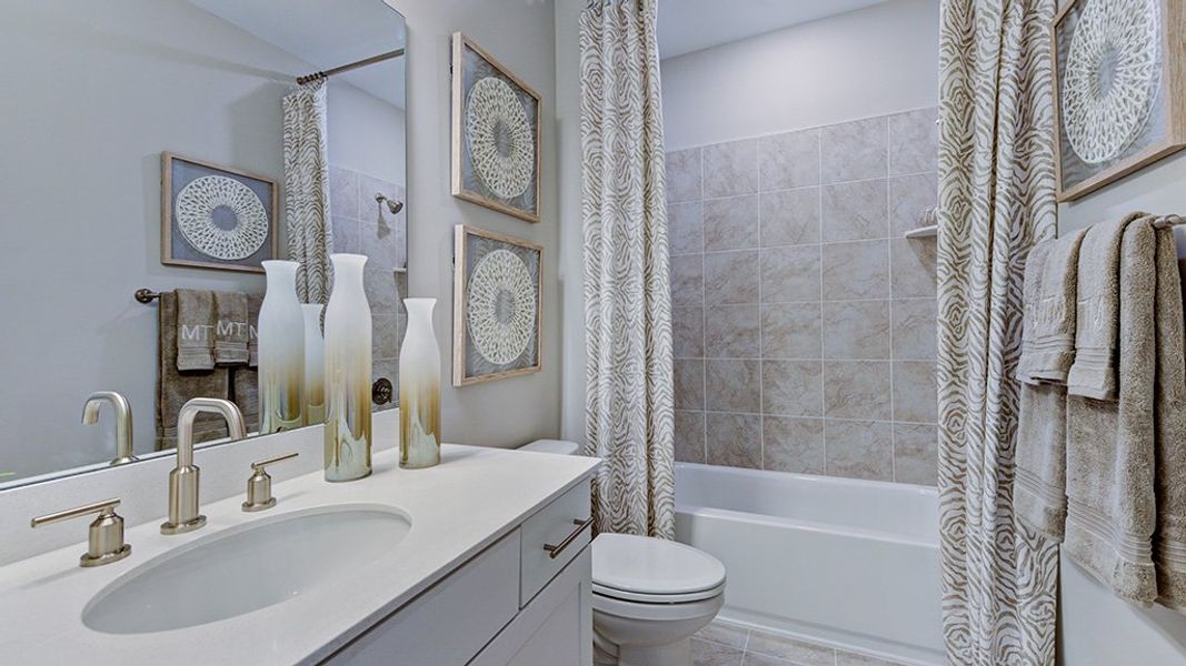 Representative furnished interior of a home built from the Newport by Taylor Morrison in Hidden Creek, Cary (Image 29).