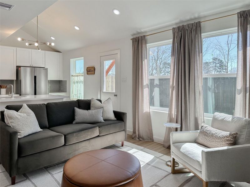 Furnished interior view inside a new home in , Conroe (Image 38).