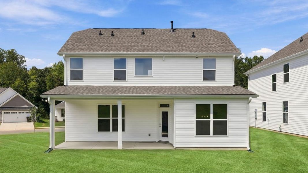 Exterior details and patio area of a home in Briargate, Fountain Inn (Image 19).