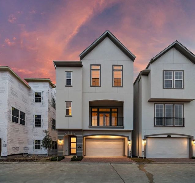 Representative exterior photo of a completed home built from the The Amy by Riverway Homes in Sherwood Oak Gardens, Houston, TX (Image 2). Representative exterior photo of a completed home built from the The Amy by Riverway Homes in Sherwood Oak Gardens, Houston, TX (Image 2).