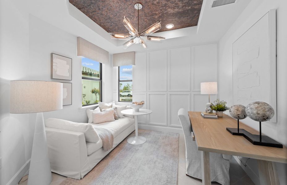 Furnished interior view inside a new home in Del Webb Naples, Ave Maria (Image 13).