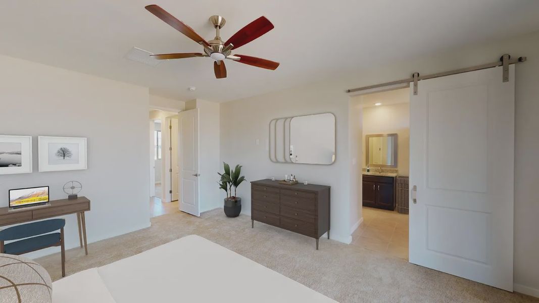 Representative furnished interior of a home built from the 201 by Elliott Homes in Las Barrancas, Yuma (Image 17).