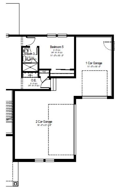 2D floor plan layout for the Carrington by View Homes in Jackson Creek North, Monument, CO (Image 5).