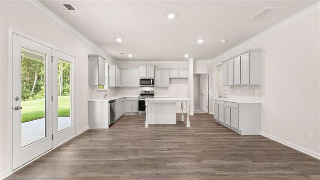 Furnished interior view inside a new home in Independence, Loganville (Image 10). Furnished interior view inside a new home in Independence, Loganville (Image 10).