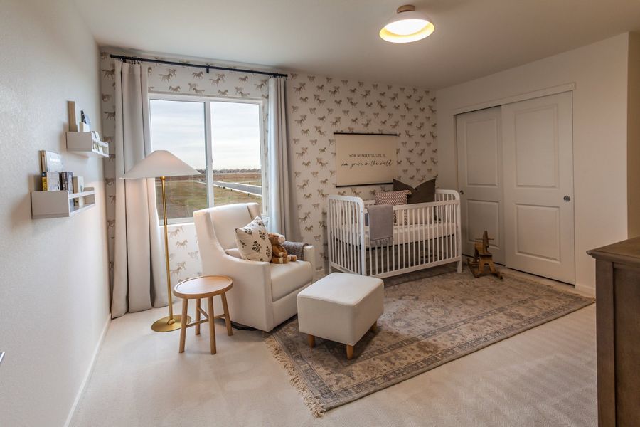 Representative furnished interior of a home built from the Oakley by Hartford Homes in Bloom, Fort Collins (Image 47).
